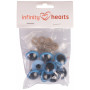 Infinity Hearts Säkerhetsögon/Amigurumiögon Blå 25mm - 5 par