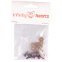Infinity Hearts Säkerhetsögon/amigurumiögon Röd 8mm - 5 par