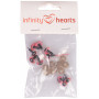 Infinity Hearts Säkerhetsögon/Amigurumiögon Röd 10mm - 5 par
