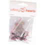 Infinity Hearts Säkerhetsögon/Amigurumiögon Röd 16mm - 5 par