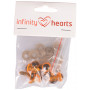 Infinity Hearts Säkerhetsögon/amigurumiögon Orange 12mm - 5 - 2a sortering