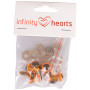 Infinity Hearts Säkerhetsögon/amigurumiögon Orange 14mm - 5 par - 2a sortering