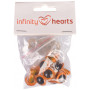 Infinity Hearts Säkerhetsögon/amigurumiögon Orange 16mm - 5 par - 2a sortering