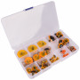 Infinity Hearts Säkerhetsögon/amigurumiögon i plastlåda Orange 8-30mm - 18 par - 2a sortering