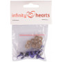Infinity Hearts Säkerhetsögon/amigurumiögon Lila 10mm - 5 par