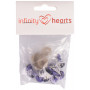 Infinity Hearts Säkerhetsögon/Amigurumiögon Lila 12mm - 5 par