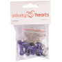 Infinity Hearts Säkerhetsögon/amigurumiögon Lila 14mm - 5 par - 2a sortering