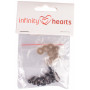 Infinity Hearts Säkerhetsögon/Amigurumiögon Brun 8mm - 5 par