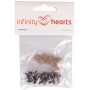 Infinity Hearts Säkerhetsögon/amigurumiögon Brun 10mm - 5 par
