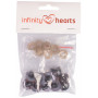 Infinity Hearts Säkerhetsögon/amigurumiögon Brun 18mm - 5 par