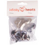 Infinity Hearts Säkerhetsögon/Amigurumiögon Brun 20mm - 5 par