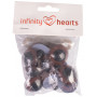 Infinity Hearts Säkerhetsögon/amigurumiögon Brun 30mm - 5 par