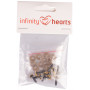 Infinity Hearts Säkerhetsögon/Amigurumiögon Gul 8mm - 5 par