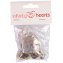 Infinity Hearts Säkerhetsögon/Amigurumiögon Gul 15mm - 5 par