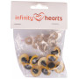 Infinity Hearts Säkerhetsögon/Amigurumiögon Gul 20mm - 5 par