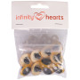 Infinity Hearts Säkerhetsögon/Amigurumiögon Gul 25mm - 5 par