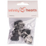  Infinity Hearts Ögonlock til 14-16mm säkerhetsögon Svart - 5 sätt