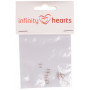 Infinity Hearts Nyckelring Tunn Silverfärgad 5mm - 10 st