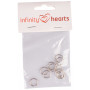 Infinity Hearts Nyckelring Tunn Silverfärgad 10mm - 10 st