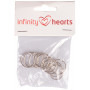 Infinity Hearts Nyckelring Tunn Silverfärgad 20mm - 10 st