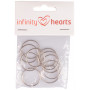 Infinity Hearts Nyckelring Tunn Silverfärgad 25mm - 10 st