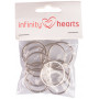 Infinity Hearts Nyckelring Tunn Silverfärgad 30mm - 10 st