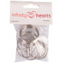 Infinity Hearts Nyckelring Tunn Silverfärgad 35mm - 10 st