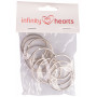 Infinity Hearts Nyckelring Tunn Silverfärgad 40mm - 10 st