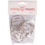Infinity Hearts Nyckelring Tunn Silverfärgad 45mm - 10 st