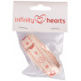 Infinity Hearts Tygband/Labelband Blommor ass. motiv Röd 15mm - 3 meter