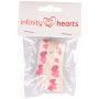 Infinity Hearts Tygband/Labelband Hjärtan 15mm - 3 meter