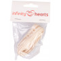 Infinity Hearts Tygband/Labelband Ass. Ord m. Hjärtan 15mm - 3 meter