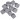 Infinity Hearts Pärlor Geometriska Silikon Grå 14mm - 10 st
