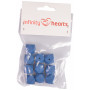 Infinity Hearts Pärlor Geometriska Silikon Marinblå 14mm - 10 st
