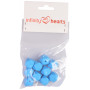 Infinity Hearts Pärlor Geometriska Silikon Blå 14mm - 10 st