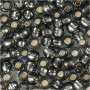 Rocaillepärlor, grågrön, stl. 15/0 , Dia. 1,7 mm, Hålstl. 0,5-0,8 mm, 500 g/ 1 påse