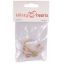  Infinity Hearts Nisse /Dock Glasögon Metall Guld 25mm - 5 st