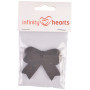 Infinity Hearts Til/Fra Kort Sløjfe Karton Sort 4,7x5,7cm - 10 stk