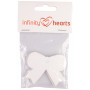 Infinity Hearts Til/Fra Kort Sløjfe Karton Hvid 4,7x5,7cm - 10 stk