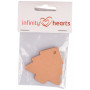 Infinity Hearts Til/Fra Kort Juletræ Karton Brun 5,5x5,5cm - 10 stk
