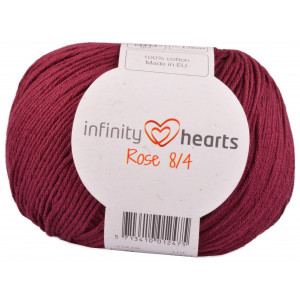 Infinity Hearts Rose 8/4 Garn Unicolor 24 Bordeaux Rød