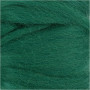 Kardad ull - Merinoull, 21 my, 100 g, grön
