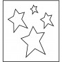Skärschablon, str. 14x15,25 cm, tjocklek 15 mm, stjärna, 1st.