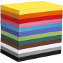 Färgad kartong, assorterade färger, A4, 210x297 mm, 180 g, 1200 ass. ark/ 1 förp.