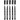 Permanent Tusch, spets: 2x0,6+2x0,8+1,3 mm, svart, 5st