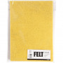 Hobbyfilt, gul, A4, 210x297 mm, tjocklek 1 mm, 10 ark/ 1 förp.