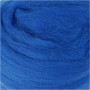 Kardad ull - Merinoull, 21 my, 100 g, koboltblå