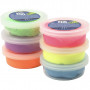 Silk Clay® - sortiment, 6x14 g, mixade färger, neon