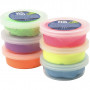 Silk Clay® - sortiment, 6x14 g, assorterade färger, neon