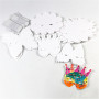 Masker av papp och elastiskt band, vit, H: 15-20 cm, 230 g, 100 mix./ 100 förp.